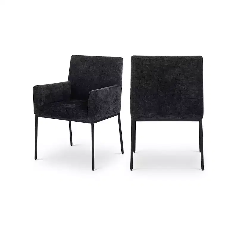 Meridian Furniture,Reeves Chenille Fabric Dining Chair, Set of 2