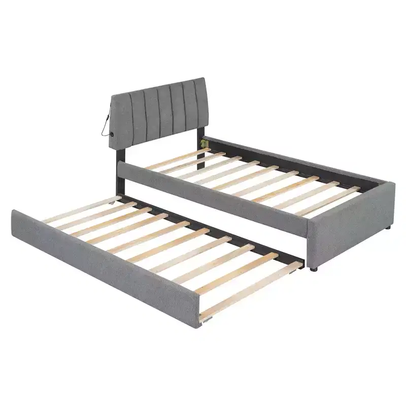 MAYEERTY Sturdy MDF & Particle Board Bed Frame with Extra Sleeping Space & Easy Assembly