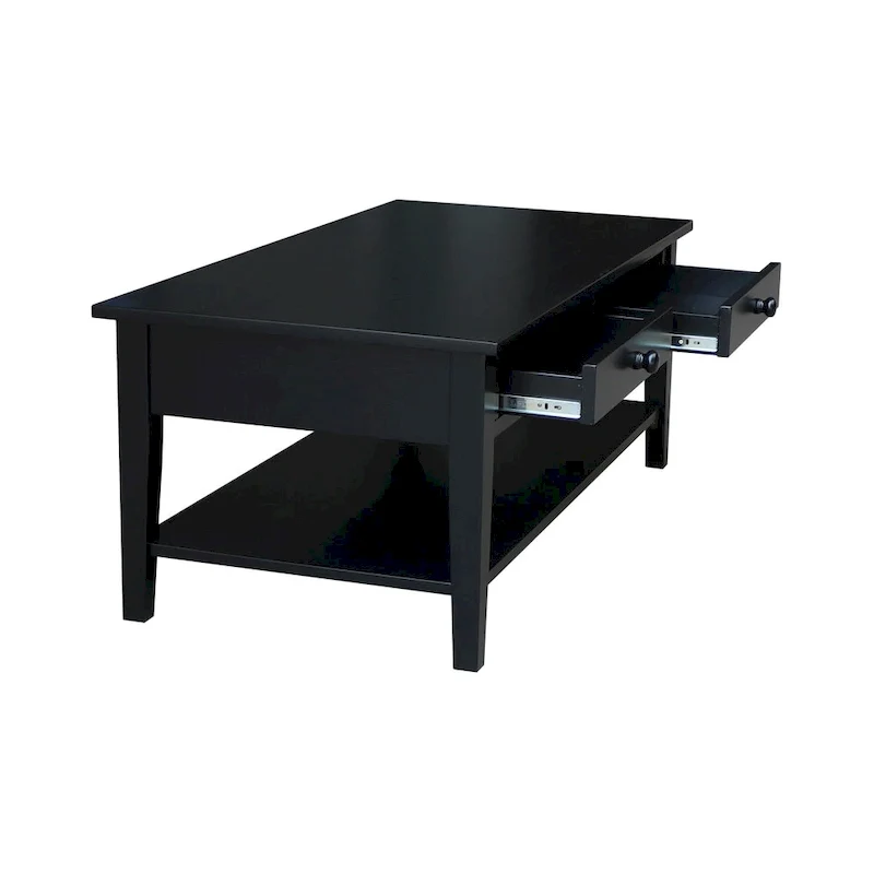 Spencer Solid Parawood Coffee Table - 48 in. W x 24 in. D x 19 in. H