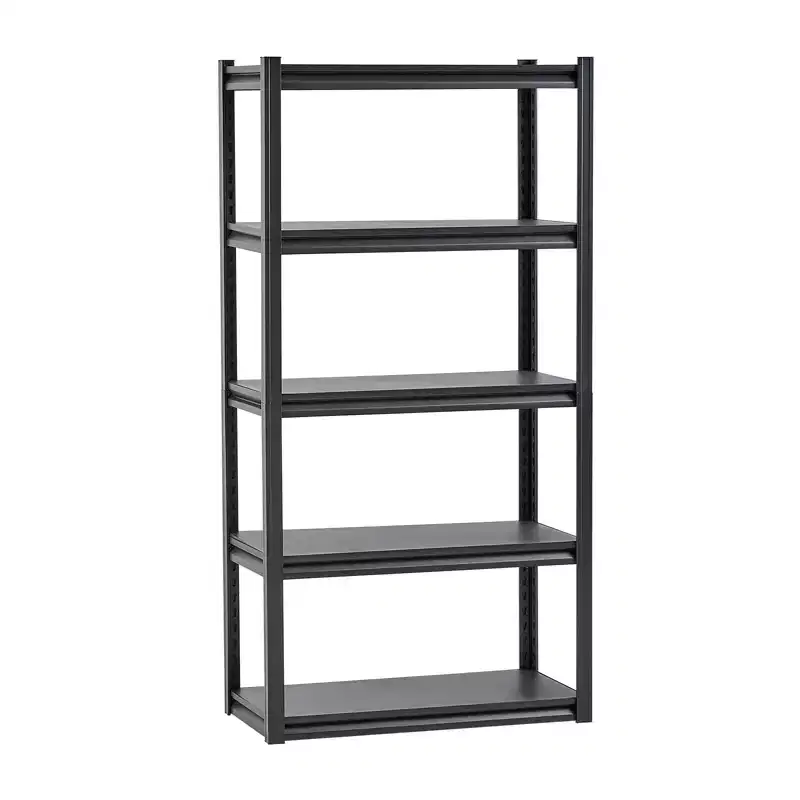 Storage Shelves, 2000lbs, 5 Tier Garage Storage Shelving, 16 Dx32Wx63 H Adjustable Metal Shelves for Garage Shelves Utility Rack Shelf,Black