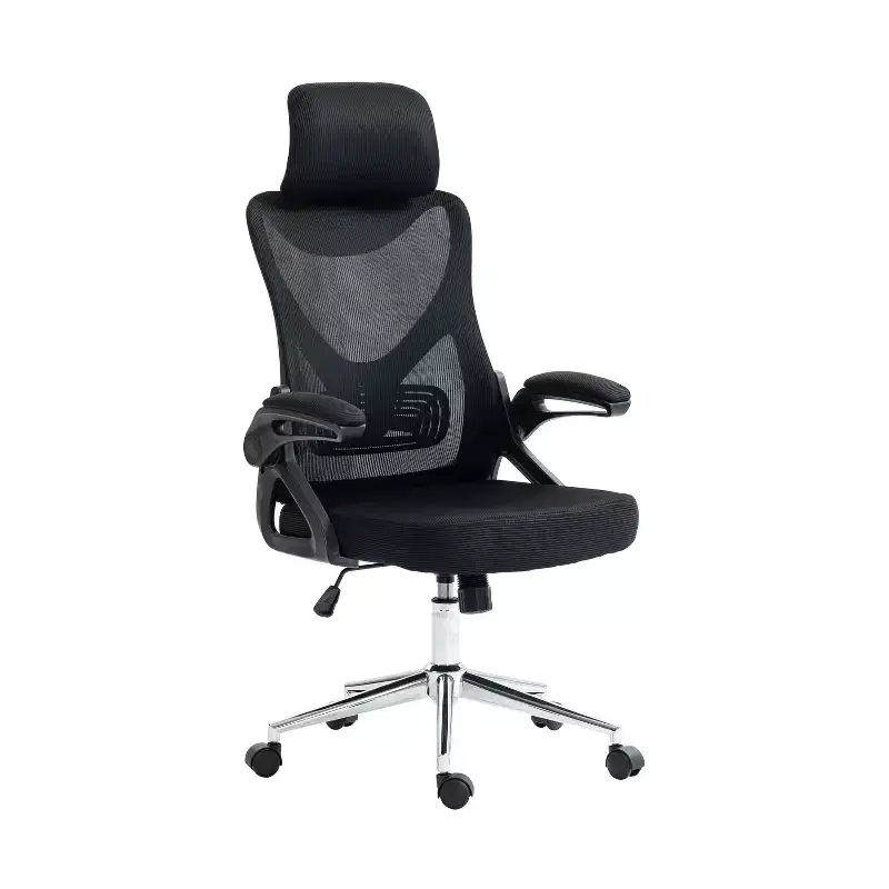 Mesh Ergonomic Office Chair with Adjustable Headrest & Chrome Base