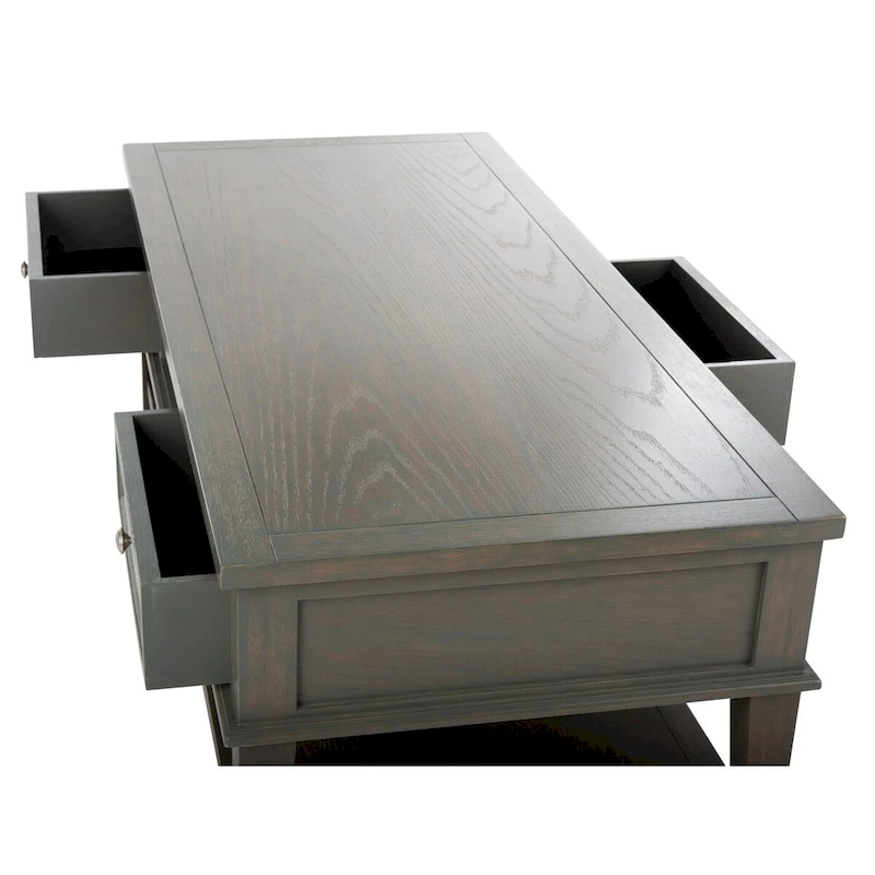 SAFAVIEH Tressie Sepia Traditional Rectangle Coffee Table - 54 x 23.6 x 19.3 - 54Wx24Dx19H
