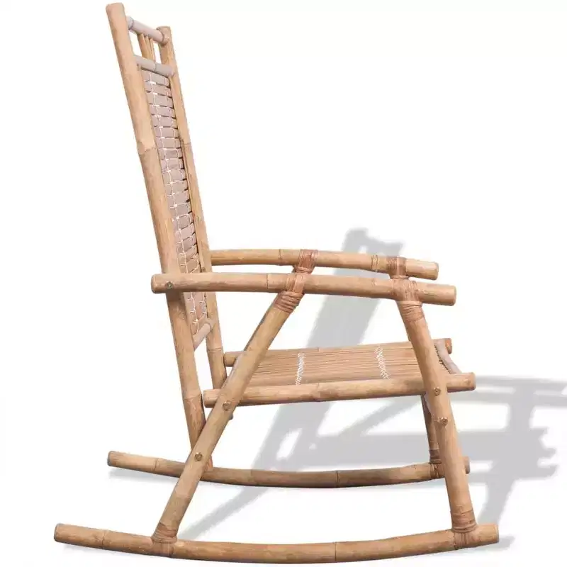 vidaXL Rocking Chair Bamboo, Natural
