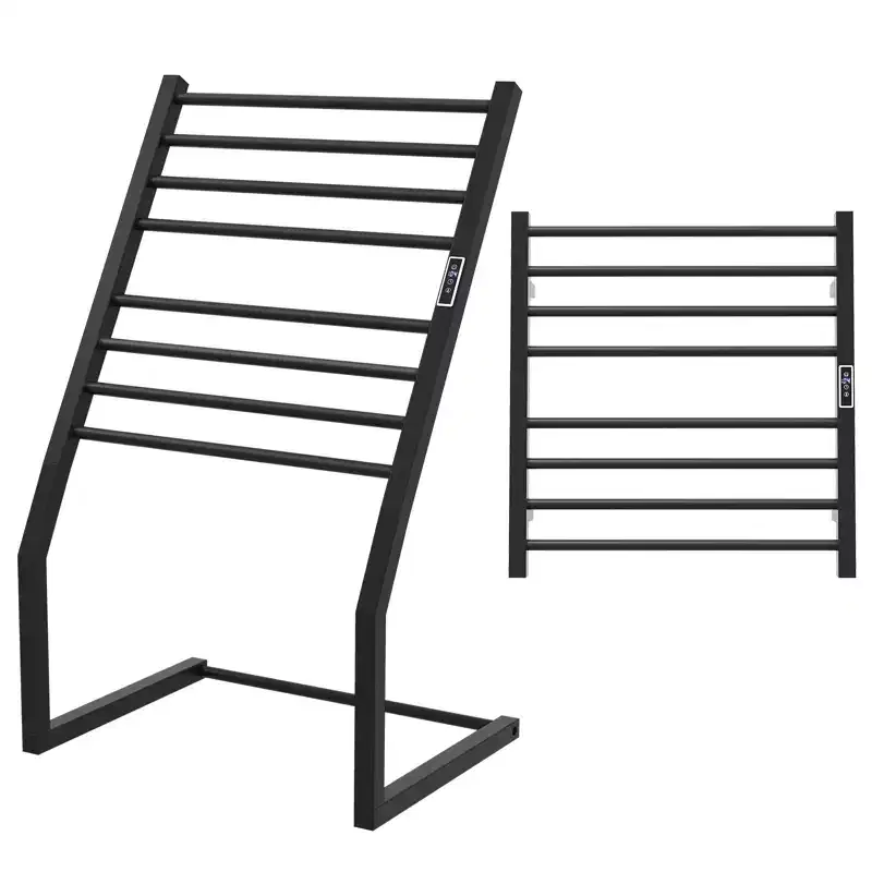 Costway 2-in-1 Towel Warmer Rack Freestanding Wall Mounted with LED Display Built-in Timer