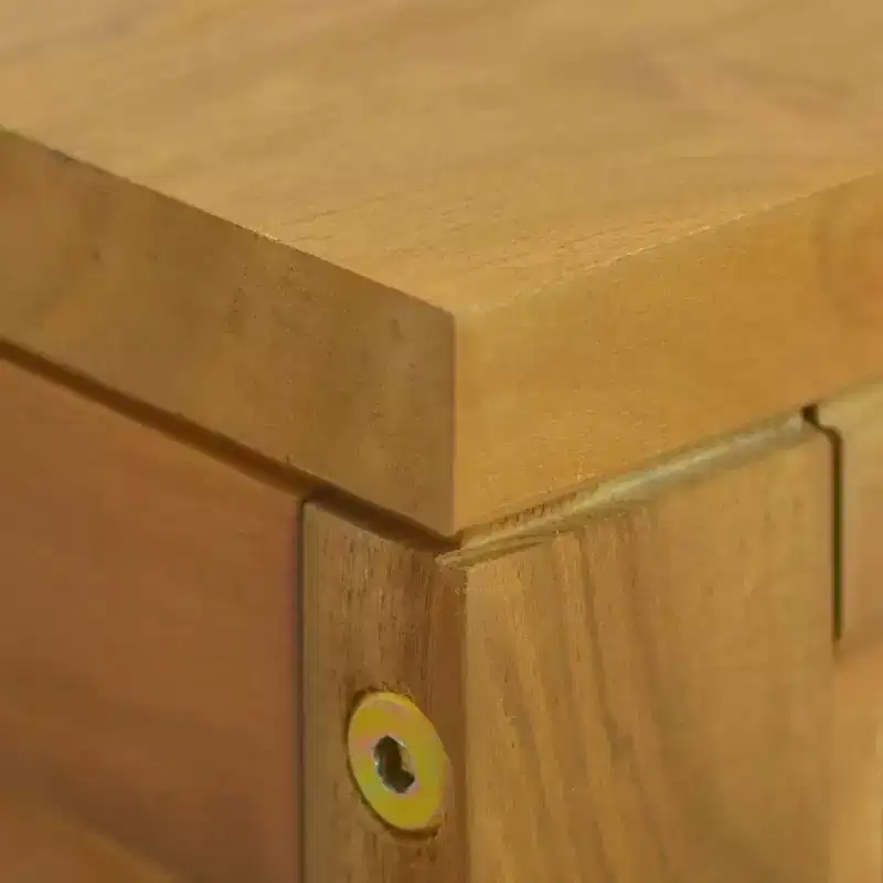 vidaXL Bathroom Cabinet Natural Teak Solid Teak Wood
