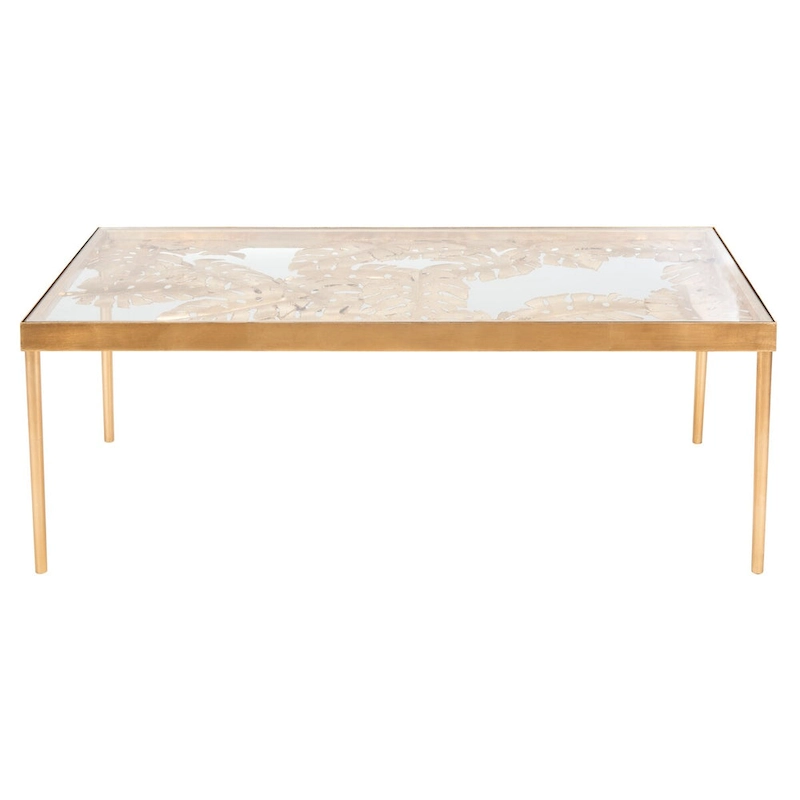 SAFAVIEH Rianda Palm Leaf Coffee Table - 24 x 47.5 x 18 - 24Wx48Dx18H