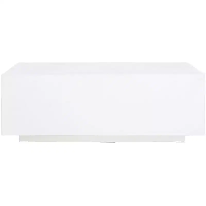Faux Concrete Round Coffee Table – White, MDF