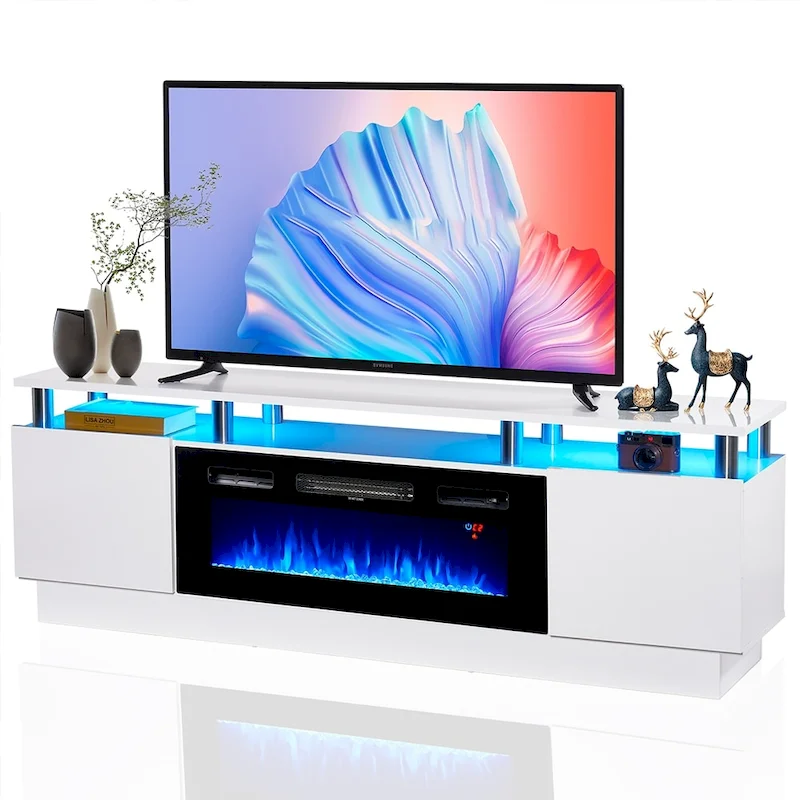 70  Fireplace TV Stand with 36  Electric Fireplace
