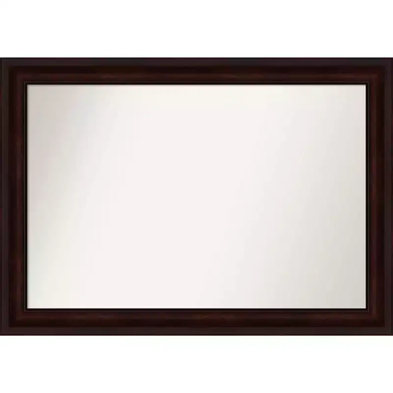 41 x 29 Non-Beveled Coffee Bean Brown Wall Mirror - Amanti Art