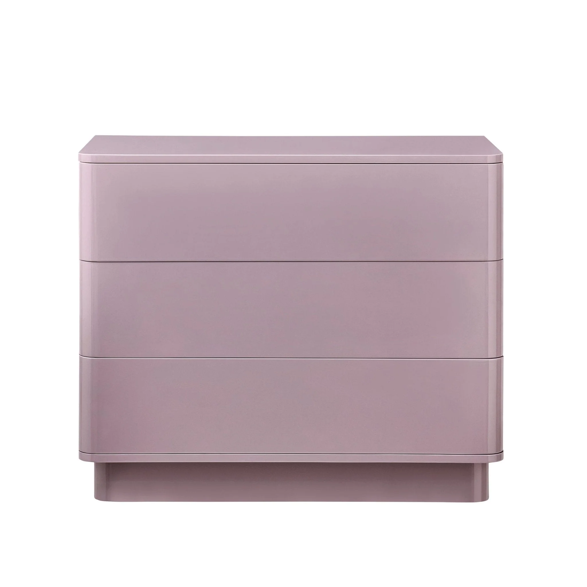 High Gloss 3 Drawer Chest - Violet Ice