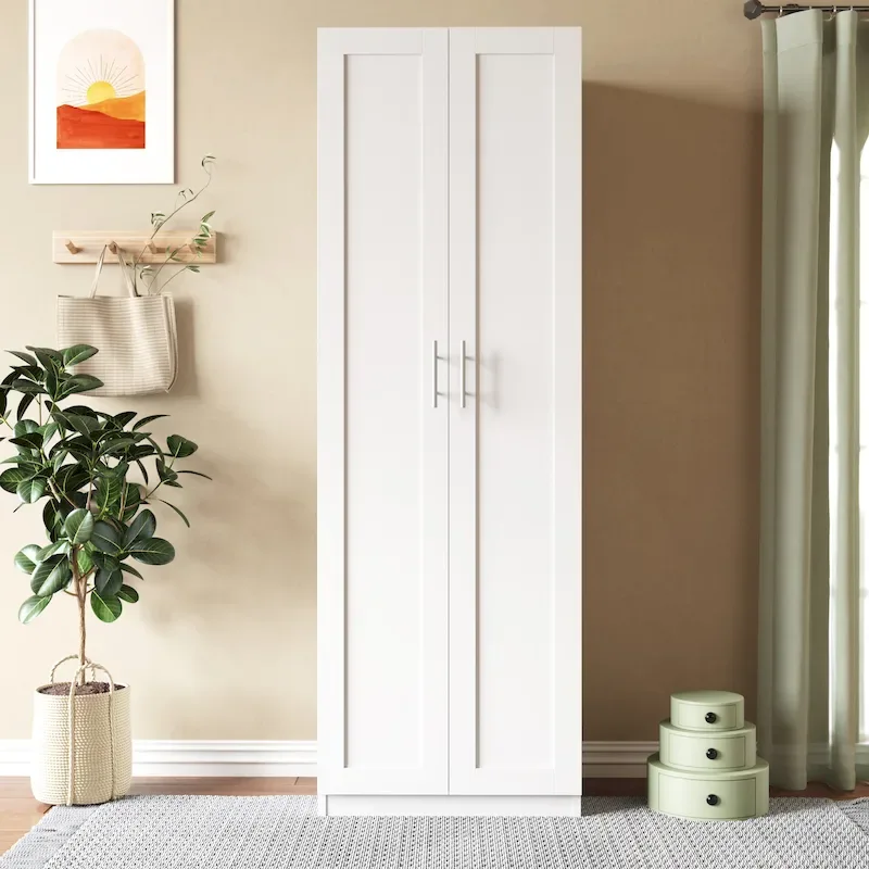 High Wardrobe/Armoires with 3 Shelves