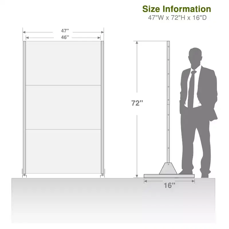 Crosshatch Pattern Black Galvanized Steel Divider | 183H x 120W x 4D cm