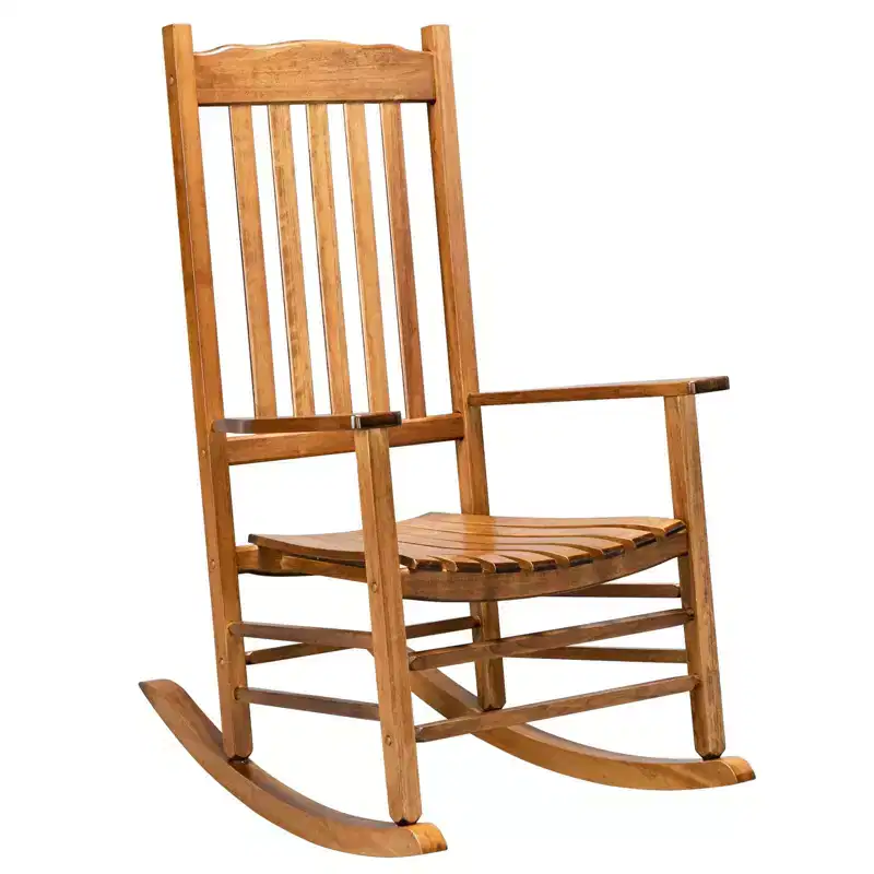 Karl Home | 24-Inch Solid Wood Patio Rocking Chair