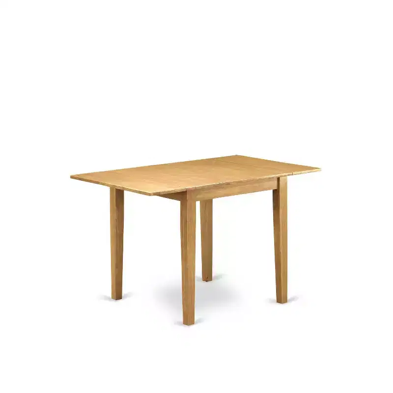 HomeStock 5-Piece Natural Oak Finish Solid Wood Top - Dining Room Set (Seats-4)