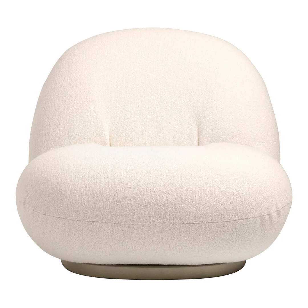 French Modern Fully Upholstered Lounge Chair with Low-Level Floating Cloud Form for Living Room