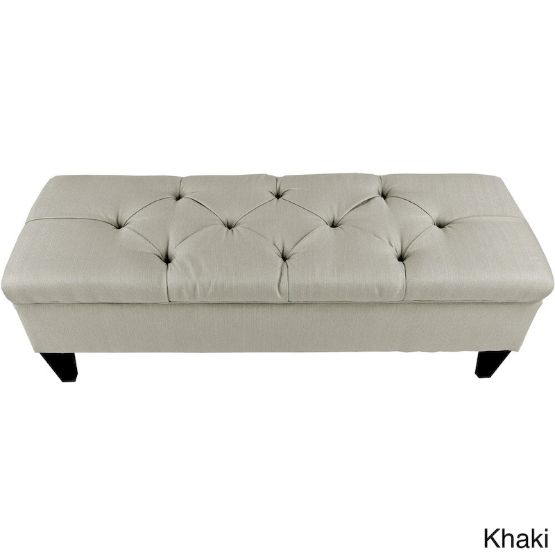 Sachi Diamond Tufted Upholstered Storage Bench