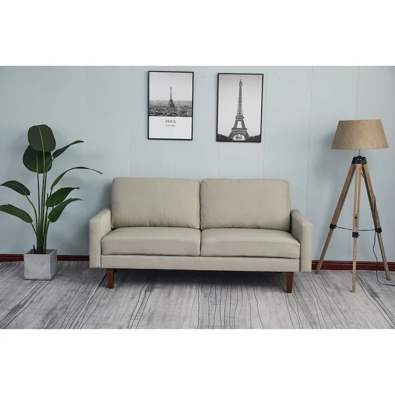 Adelaide 70 Linen Square Arm Sofa