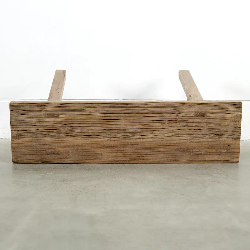 Artissance 35 Long 10 Wide Elmwood Bench, Natural Wood - 8' x 11'
