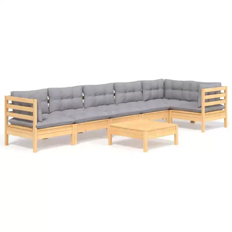 vidaXL Modular Outdoor Lounge Set with Cushions in Various Colors