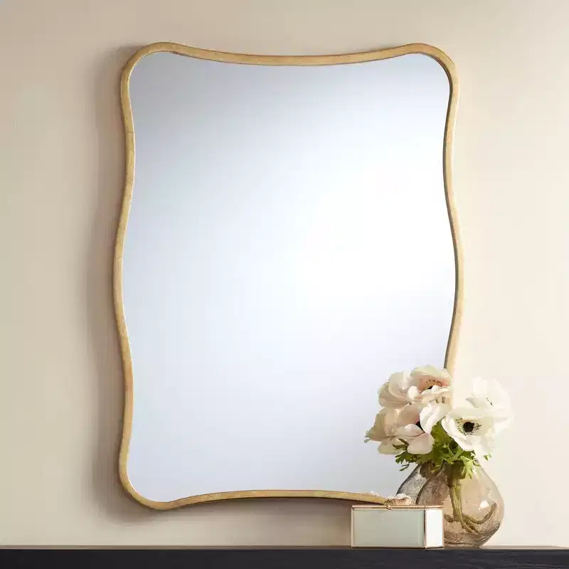 Uttermost Pavia Gold Metal 24 x 32 Curvy Wall Mirror