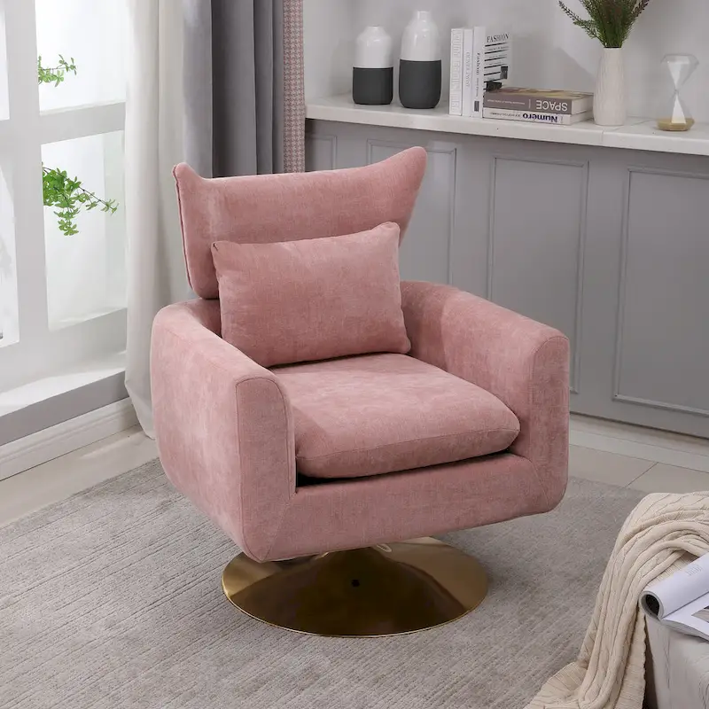 Mid-Century 360-degree Swivel Accent Chair