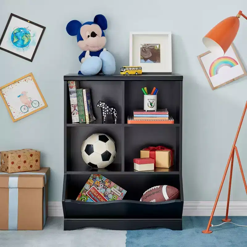5 Cubby Open Storage Cabinet