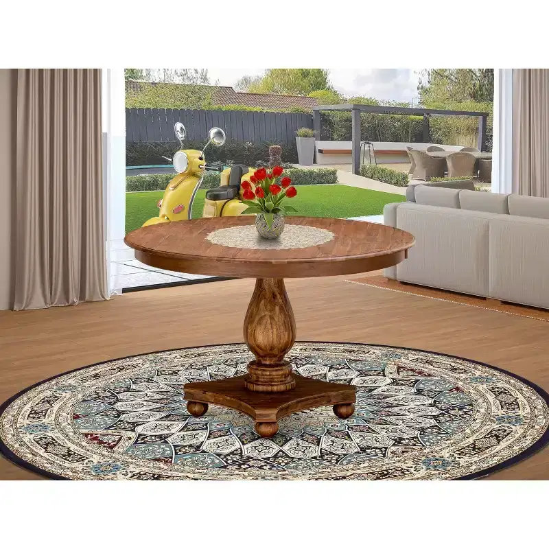 Round Dining Table with Pedestal Base – 48