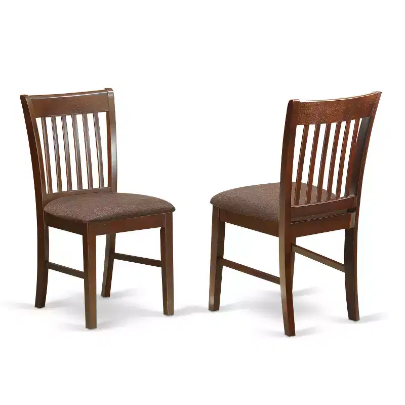 HomeStock Dinette Set Table With Leaf And Dining Chairs Mahogany