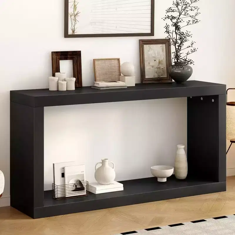 59 Entryway Console Table, 2 Tier Narrow Long Sofa Table, Modern Entryway Console Table, Behind Couch Table for Living Room Hallway Entrance
