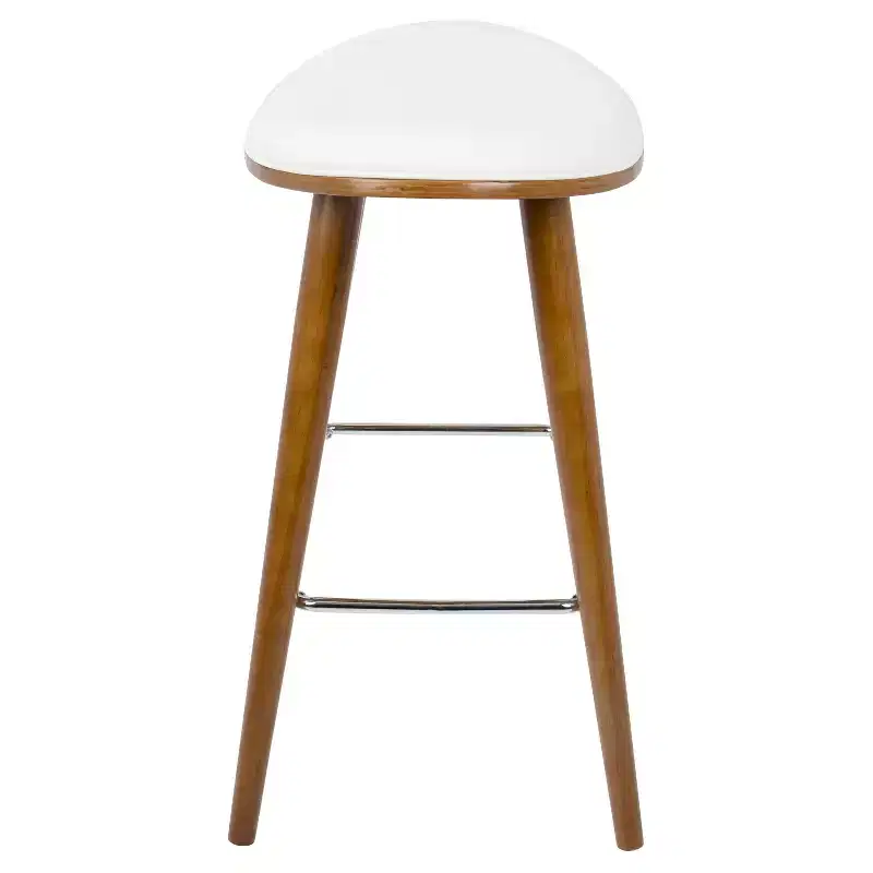 Set of 2 26 Saddle Counter Height Barstools with Faux Leather - LumiSource