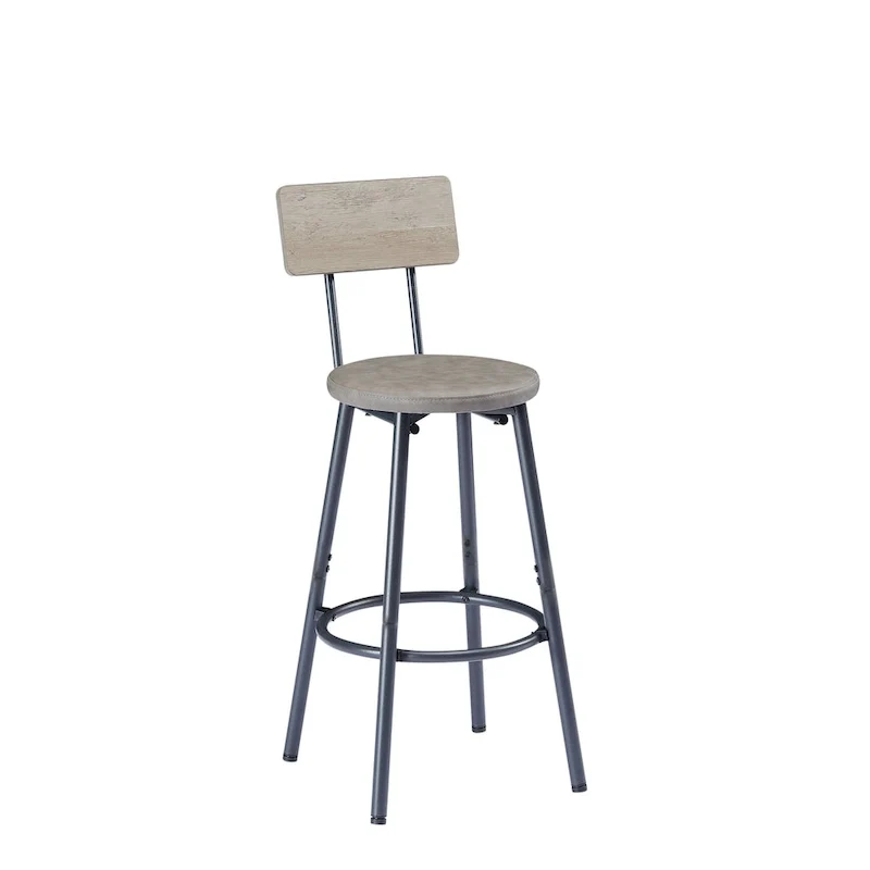 7-Piece Bar Table and Chairs Set with PU Leather Stools