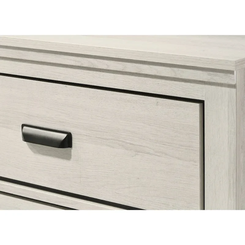 Edyth 4 Piece White LED Panel Bedroom Set