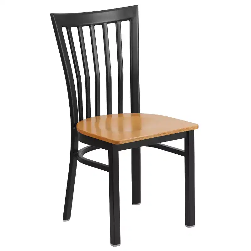 Flash Furniture Black School House Back Metal Restaurant Chair