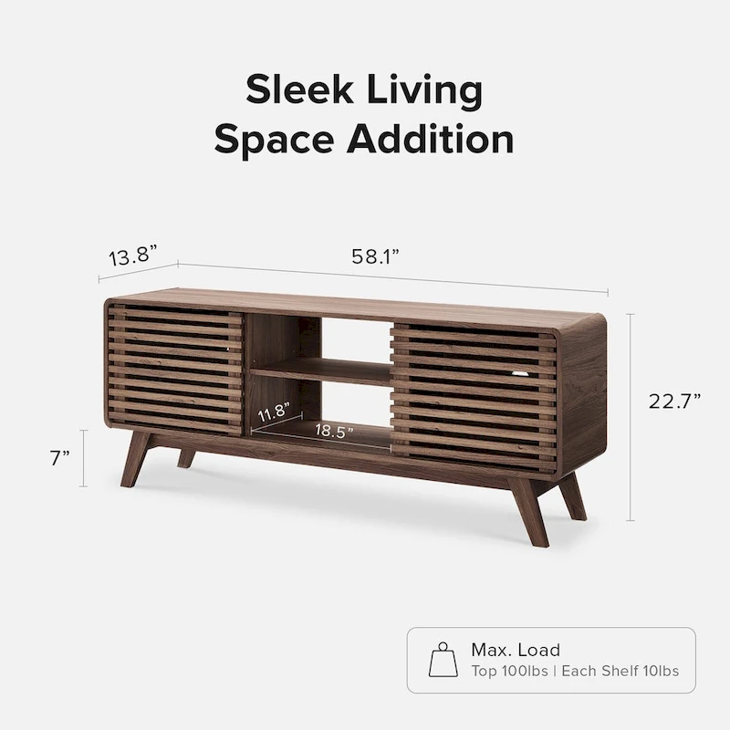Mopio Ensley 59 Mid-Century Modern Tall TV Stand