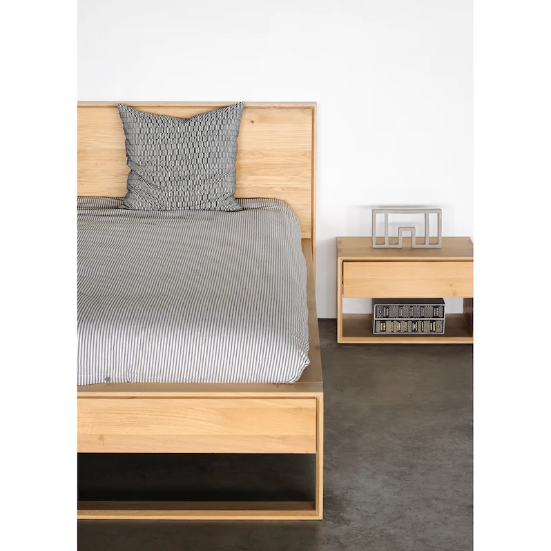 Oak Oak Bedside Table for Bedroom