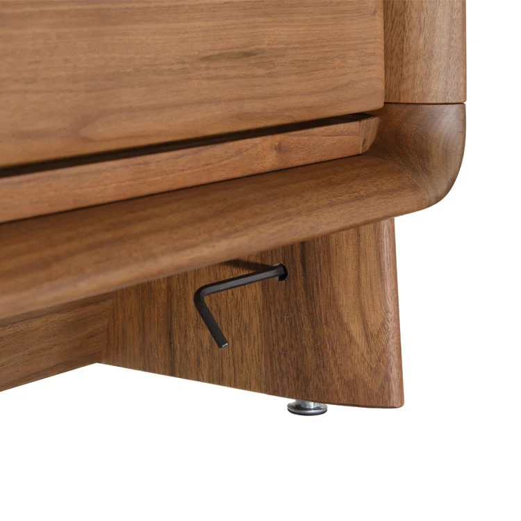 Slender Substantial - Cabinet Walnut Wood W67cm x D36cm x H149cm