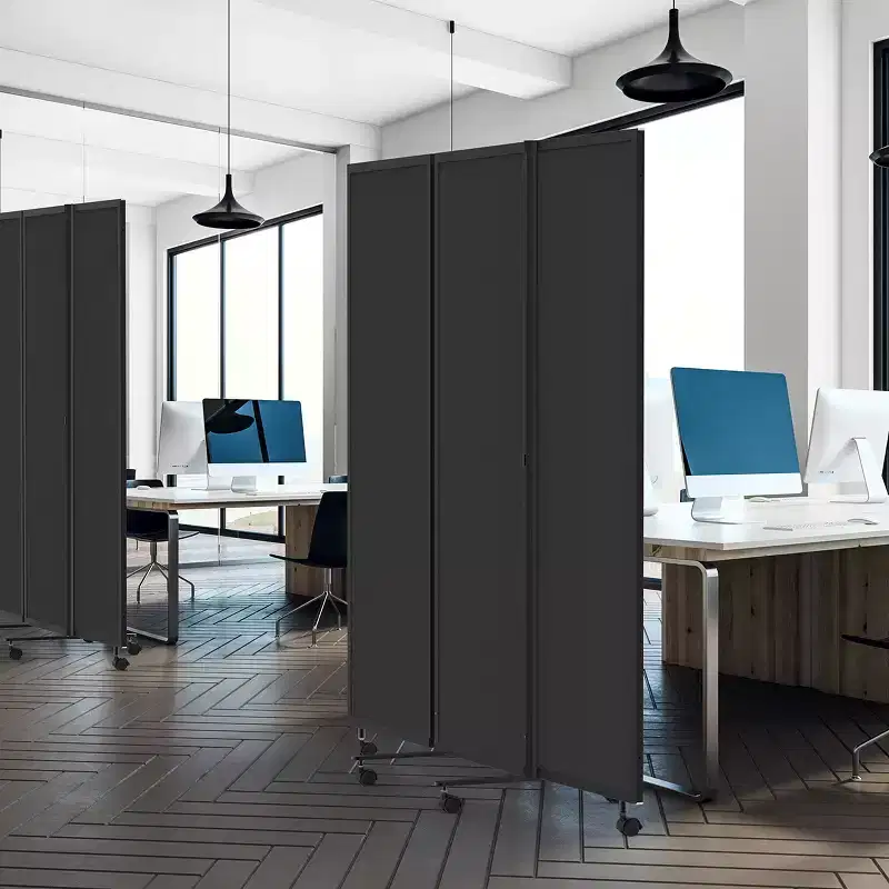 Three-Panel Trifold Room Divider Screen (71 x 65)