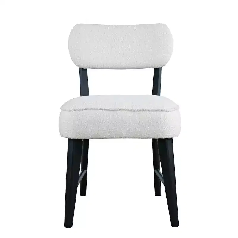 Jofran,Wes Mid-Century Modern Boucle Upholstery Dining Chair (Set of 2)
