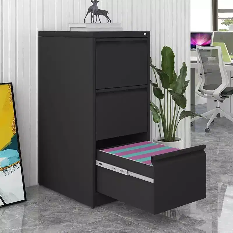 3/4 Drawer File Cabinet with Lock, Vertical File Cabinets for Home Office, Metal Filing Cabinets, Heavy Duty Steel Lockable Filing Storage Cabinet