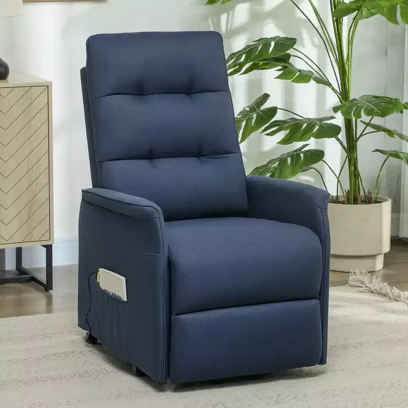 Power Lift Recliner Chair, Electric Reclining Chair with Remote, Side Pockets, Pocket Spring, Tufted Back, Quick Assembly