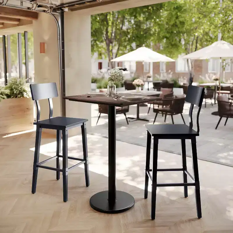 Tabletop with HPL Technology and Bar Height Base