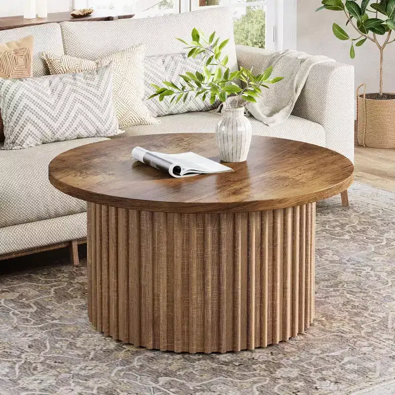 Lantine 31.5 Farmhouse Round Coffee Table