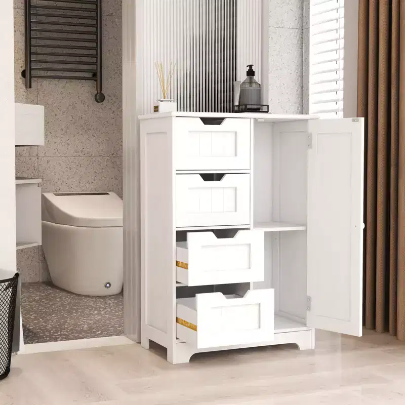5-Drawer Bedroom Furniture Storage Cabinet - Lacquer Finish, Foam-Packaged, Suitable for Living Room or Hallway