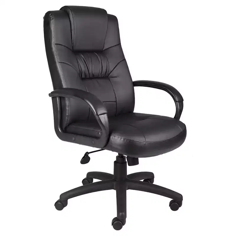 Executive High Back Chair Black -: Ergonomic, Swivel, Adjustable Height, Metal Frame