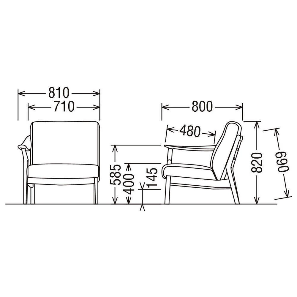 Sofa With Right Arm - Armchair
