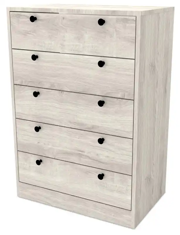 Bedroom Chest of Drawers, 5-Drawer, 24.6W x 36.2H, Made in Canada