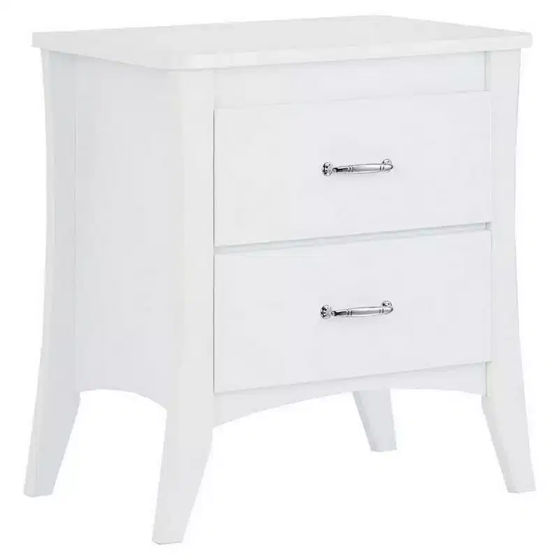 Royal Hampton Style 2 Drawers Wood Nightstand By Babb, White