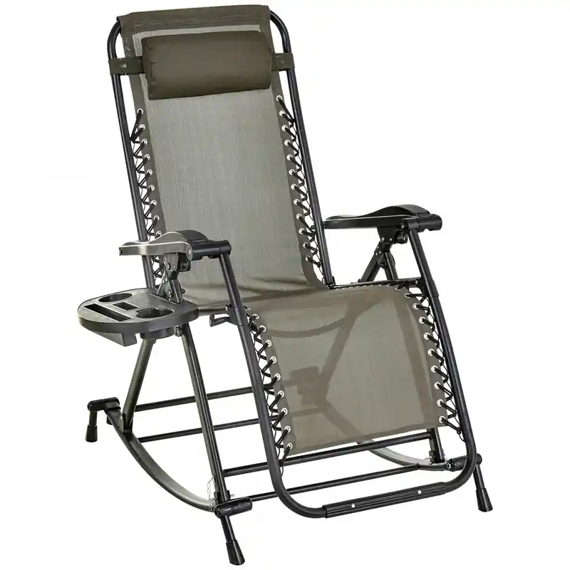 2 In 1 Adjustable Lounge Chair Grey