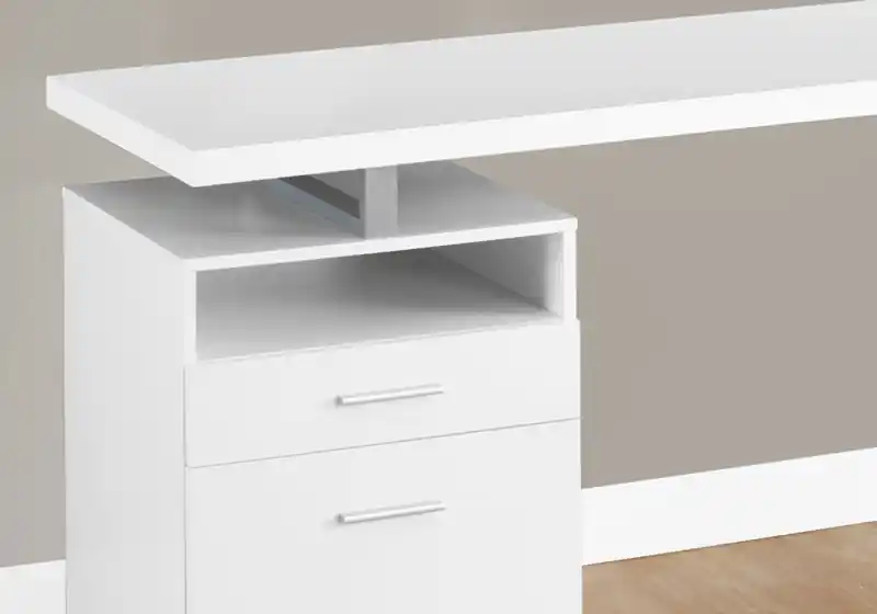 60 Adjustable Office Desk with 2-Drawers & Cubbyhole