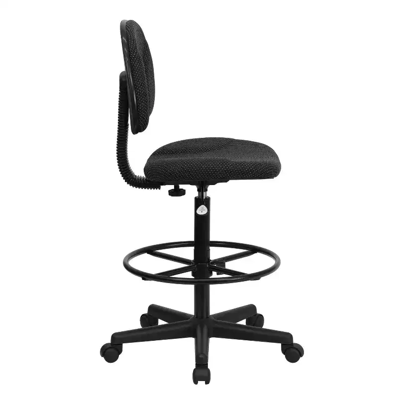 Adjustable Drafting Chair – Two Cylinder Heights, Mid-Back, Upholstered, 250 lb Capacity